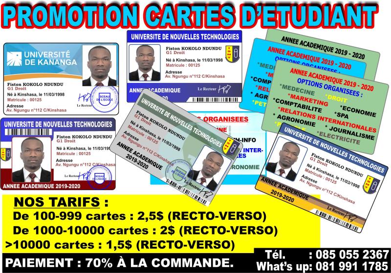 Promotion carte dtudiant
